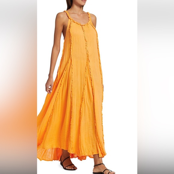 Free people McKinley Ruffle maxi dress- banana - Picture 1 of 4